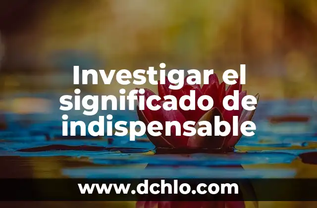 Investigar el significado de inquisición 3 Investigar el significado de indispensable