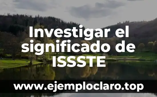 Investigar el significado de ISSSTE