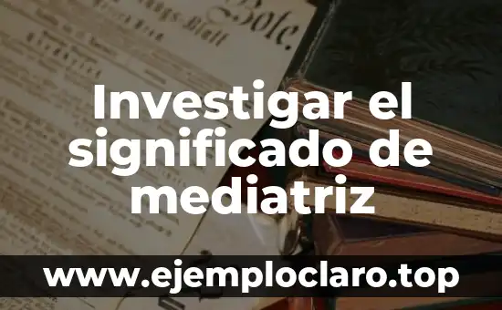 Investigar el significado de mediatriz