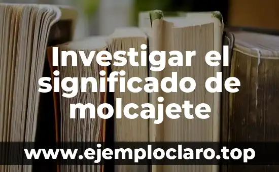 Investigar el significado de molcajete