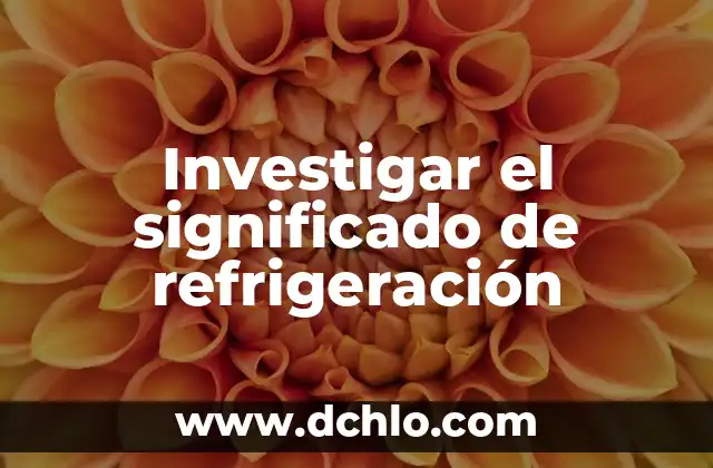 Investigar el significado de asertividad 6 Investigar el significado de refrigeración