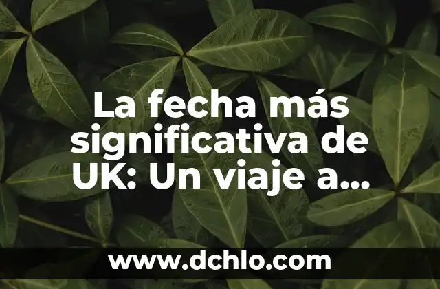 Evaluación Significativa de Jere Brophy 3 La fecha más significativa de UK: Un viaje a través de la historia
