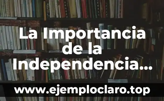 El Valor de la Limpieza: Un Concepto con Profundo Significado 4 La Importancia de la Independencia y su Significado