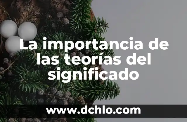 Importancia y significado de examen 3 La importancia de las teorías del significado
