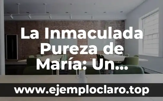 La Inmaculada Pureza de María: Un Concepto Fundamental