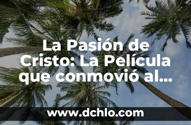 El significado después de Cristo 4 La Pasión de Cristo: La Película que conmovió al Mundo
