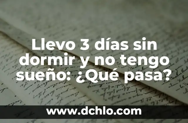 Tengo Mucha Tos y No Se Me Quita: Causas y Soluciones 8 Llevo 3 días sin dormir y no tengo sueño: ¿Qué pasa?