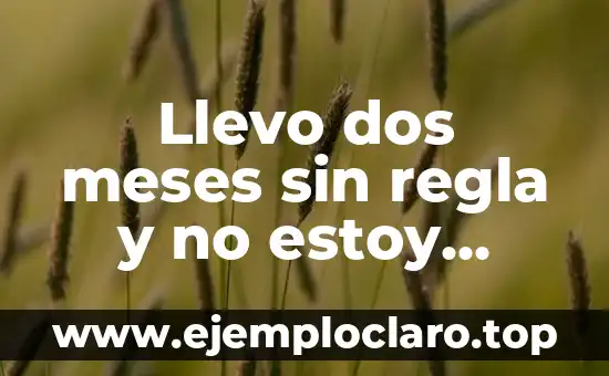 Llevo dos meses sin regla y no estoy embarazada: Causas y soluciones