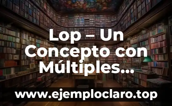 Lop – Un Concepto con Múltiples Significados