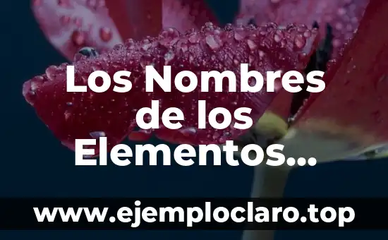 Los Nombres de los Elementos Químicos y su Significado