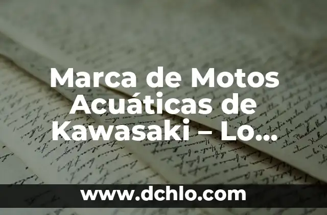 C贸mo Insertar Marca de Agua en PowerPoint 8 Marca de Motos Acu谩ticas de Kawasaki – Lo Mejor en Emocionantes Aventuras N谩uticas