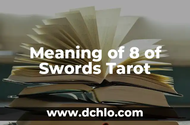 Flor de 8 Pétalos Significado 6 Meaning of 8 of Swords Tarot