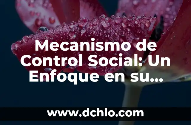 Revolución: Un Viaje al Corazón del Cambio Social y Político 8 Mecanismo de Control Social: Un Enfoque en su Significado e Importancia
