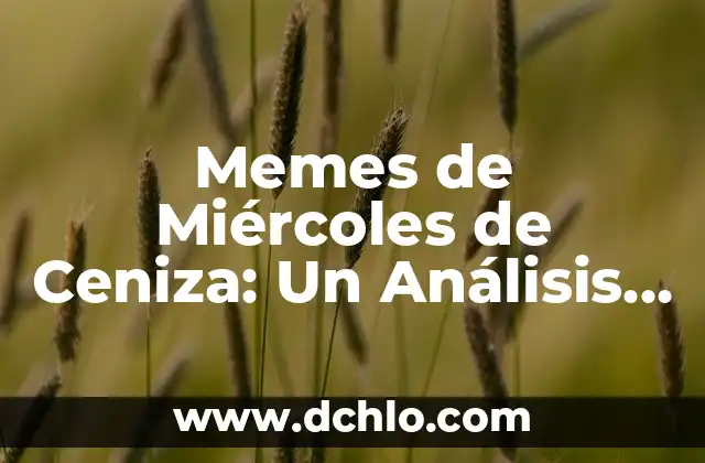 Miércoles de Ceniza 2020: Significado y Orígenes 4 Memes de Miércoles de Ceniza: Un Análisis Cultural