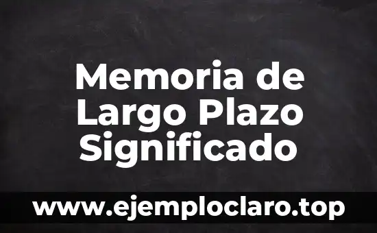 Memoria de Largo Plazo Significado