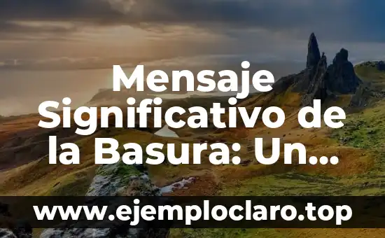 Mensaje Significativo de la Basura: Un Enfoque Innovador