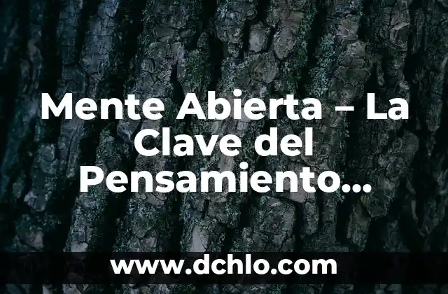 Mentalidad Abierta Significado 7 Mente Abierta – La Clave del Pensamiento Flexible