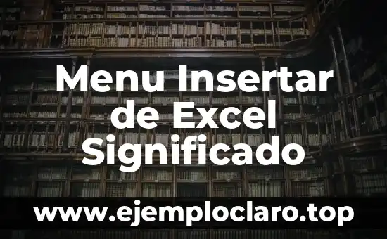 Menu Insertar de Excel Significado