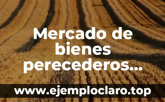 Mercado de bienes perecederos significado
