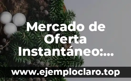 Mercado de Oferta Instantáneo: Todo lo que Necesitas Saber