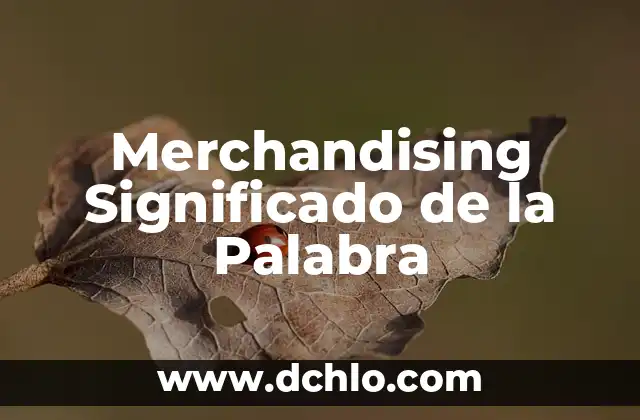 Metafísica: Significado de la Palabra 7 Merchandising Significado de la Palabra