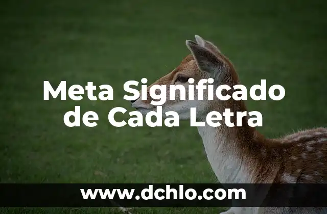 El significado de cada letra en Michelle 8 Meta Significado de Cada Letra