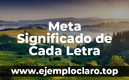 El significado de cada letra en Michelle 8 Meta Significado de Cada Letra