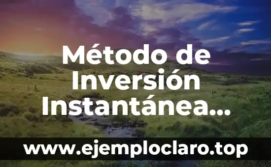 Método de Inversión Instantánea Significado