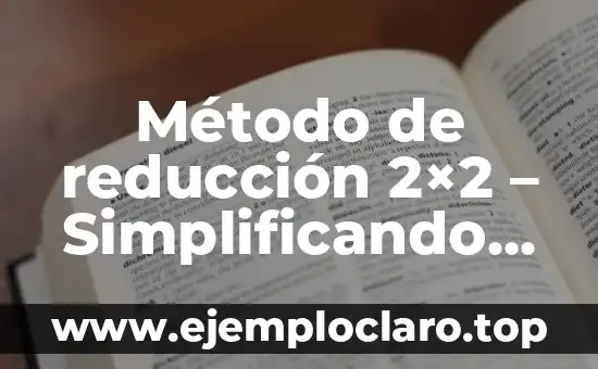 Método de reducción 2×2 – Simplificando la complejidad en la toma de decisiones