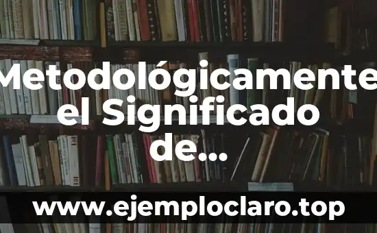 Metodológicamente, el Significado de Enciclopedia