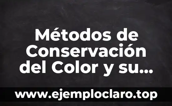 Métodos de Conservación del Color y su Significado