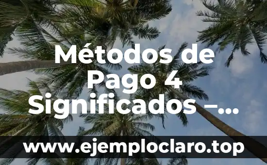 Métodos de Pago 4 Significados – Guía Completa