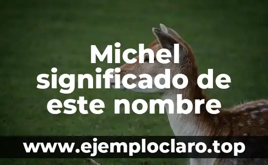 Michel significado de este nombre