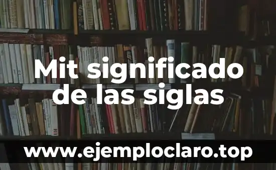 Mit significado de las siglas