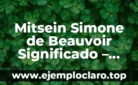 Mitsein Simone de Beauvoir Significado - Explorando el Ser Con