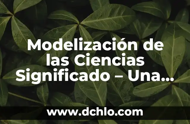 Convertir Word a PDF en el ordenador: Guía detallada y completa 5 Modelización de las Ciencias Significado – Una Guía Completa
