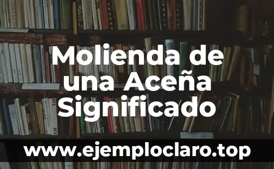 Molienda de una Aceña Significado