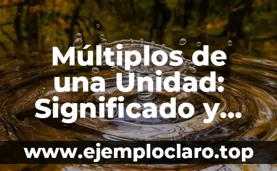 Múltiplos de una Unidad: Significado y Aplicaciones