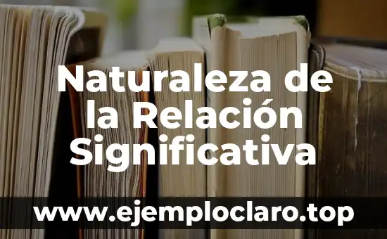 Naturaleza de la Relación Significativa