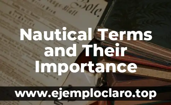 Nautical Terms and Their Importance