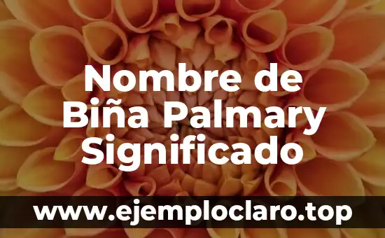 Nombre de Biña Palmary Significado
