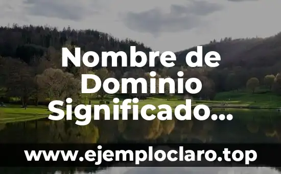 Nombre de Dominio Significado Informático