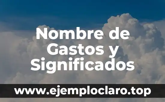 Nombre de Gastos y Significados