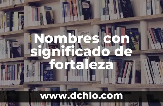Significado en inglés de 'ciudad': Descubre su definición y origen 6 Nombres con significado de fortaleza