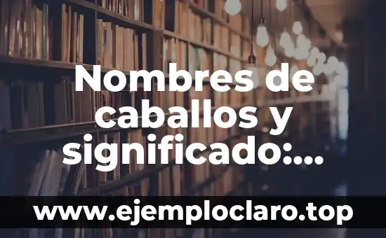 Nombres de caballos y significado: Guía completa