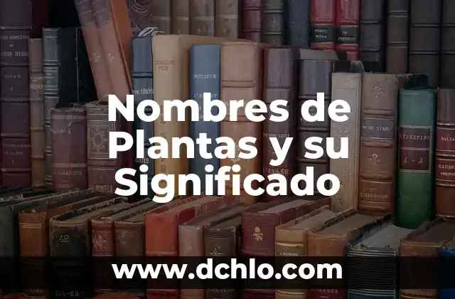 Figuras Retóricas Figuras de Significado 7 Nombres de Plantas y su Significado