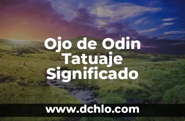 Significado en Inglés de Biscuit 6 Ojo de Odin Tatuaje Significado