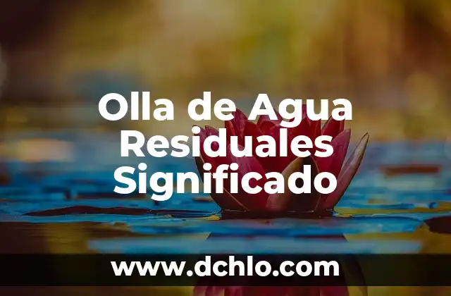 Agua de Avena para Qué Sirve: Descubre los Beneficios para tu Salud 7 Olla de Agua Residuales Significado