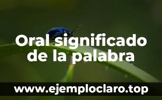 Tipo de Lenguaje Oral Significado: La Esencia de la Comunicación Efectiva 8 Oral significado de la palabra
