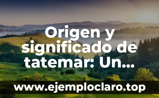Origen y significado de tatemar: Un recorrido histórico